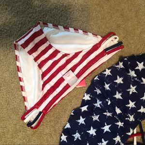 Xhiliration Bikini Stars and Stripes Medium NWT